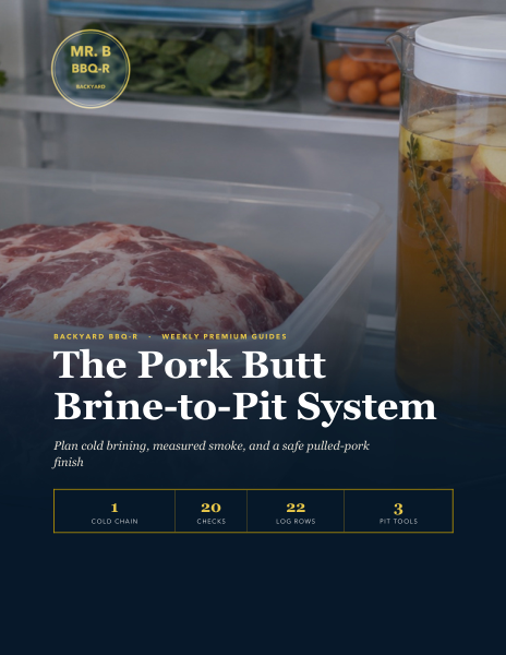 Cover of The Pork Butt Brine-to-Pit System, weekly premium guide