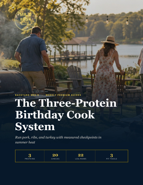 Cover of The Three-Protein Birthday Cook System, weekly premium guide
