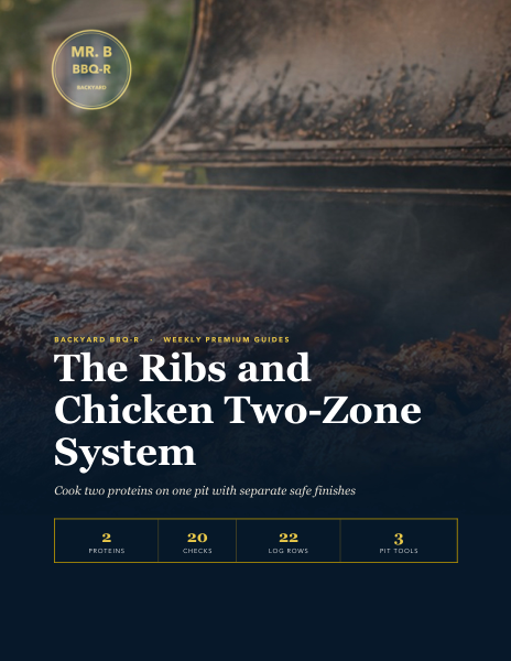Cover of The Ribs and Chicken Two-Zone System, weekly premium guide