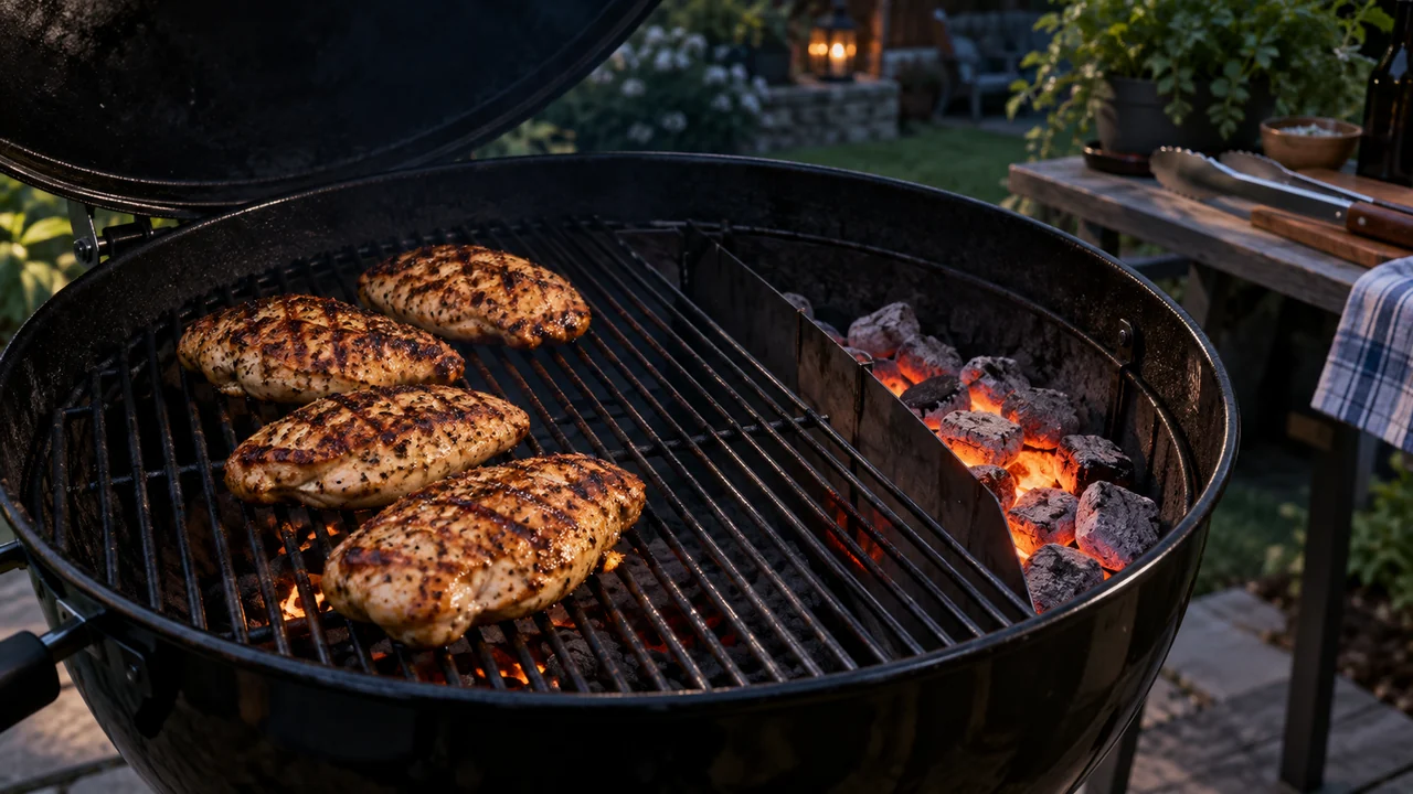Grilled Chicken Breast with a Two-Zone Fire